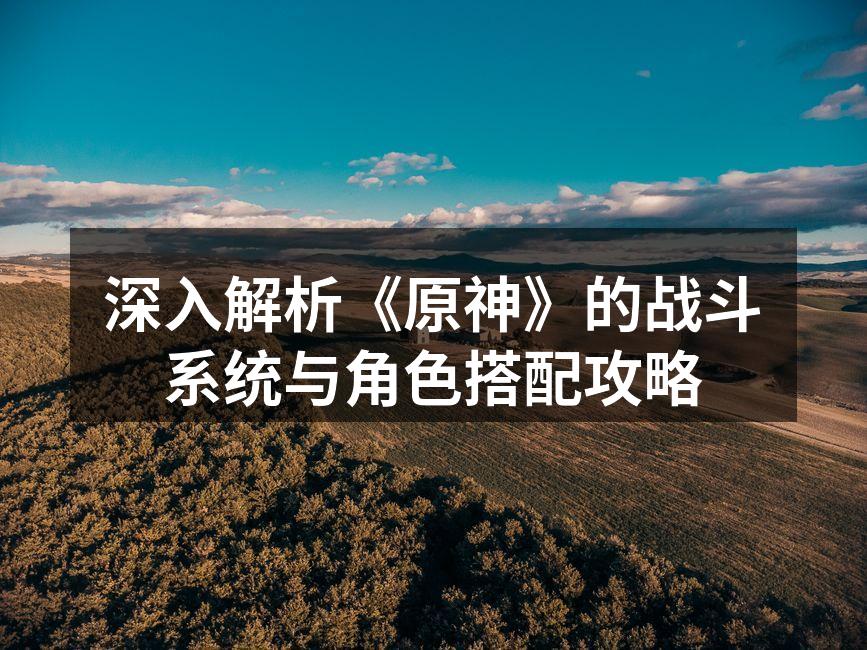 深入解析《原神》的战斗系统与角色搭配攻略